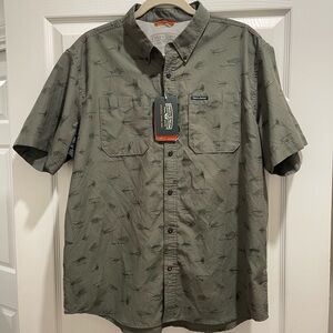 Field & Stream Men's Olive Button Down Shirt